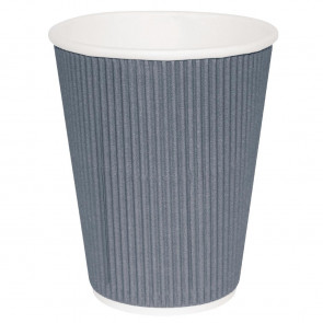 Fiesta Takeaway Coffee Cups Ripple Wall Charcoal 225ml x25