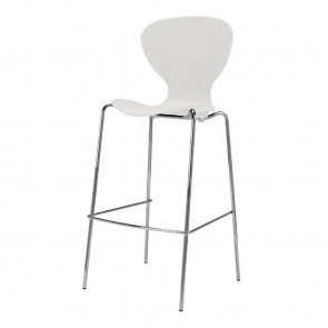 Bolero Stacking White Plastic High Stool (Pack of 4)