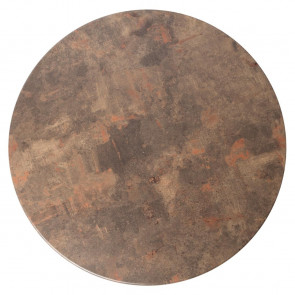 Werzalit Round Table Top Rust Brown 700mm