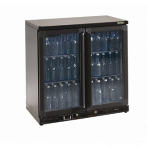 Gamko Bottle Cooler - Double Hinged Door 250 Ltr Black