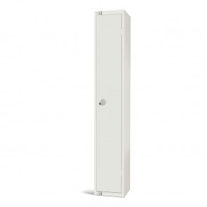 Elite Single Door Padlock Locker White