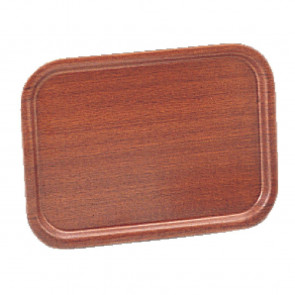 Olympia Mahogany Veneer Wooden Tray 18 x 13.5 in