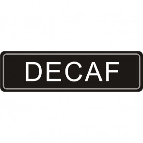 Airpot Decaf label