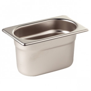 Vogue Stainless Steel 1/9 Gastronorm Pan 65mm