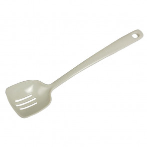 White Slotted Serving Spoon 10in
