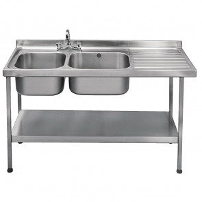 Franke Sissons Self Assembly Stainless Steel Double Sink Left Hand Bowl 1500x600mm