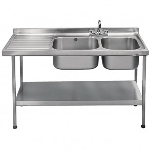 Franke Sissons Self Assembly Stainless Steel Double Sink Right Hand Bowl 1500x600mm