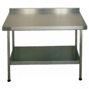 Stainless Steel Wall Table With Upstand F20601Z 900x 1200x 600mm