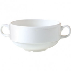 Steelite Monaco White Stacking Handled Soup Cups