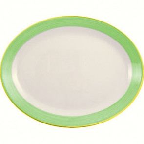 Steelite Rio Green Oval Coupe Dishes 202mm