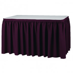 Table Skirting - Bordeaux Plisse Style