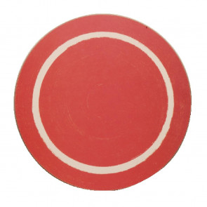 Round Casual Red Dining Mat