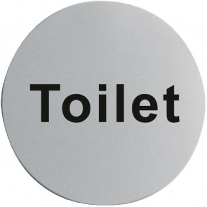 Stainless Steel Door Sign - Toilet