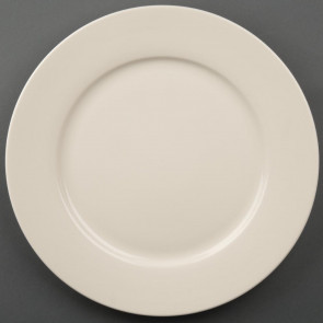 Olympia Ivory Wide Rimmed Plates 310mm