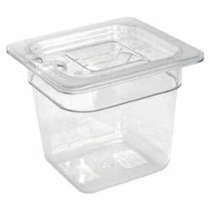 Vogue Polycarbonate 1/6 Gastronorm Container 150mm Clear