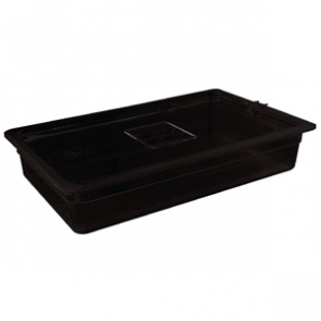 Vogue Polycarbonate 1/1 Gastronorm Container 150mm Black