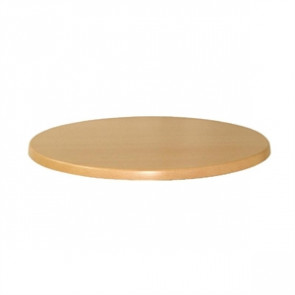 Werzalit Round Table Top Planked Beech 600mm
