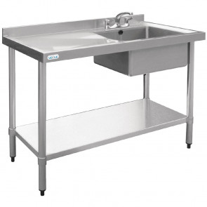 Vogue Stainless Steel Sink Right Hand Bowl 1000x600mm