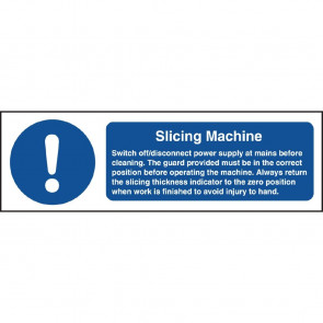 Slicing Machine Safety Sign