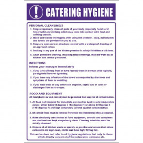 Catering Hygiene Guidelines Sign